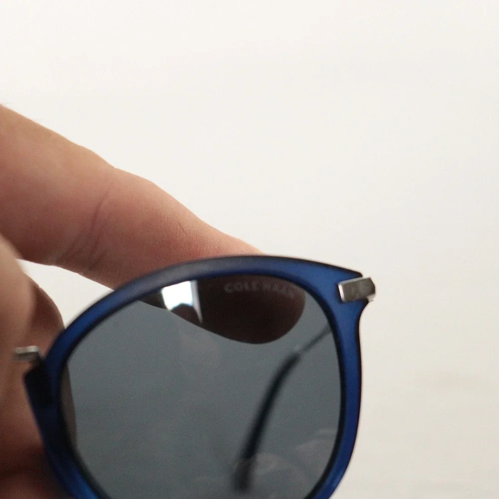 Cole Haan Sunglasses Polarized Round Navy Crystal CH8508 Men 50-22-145